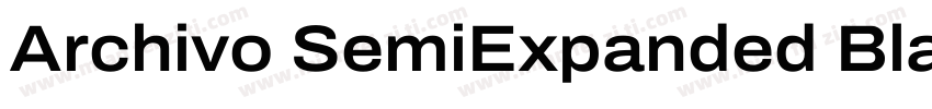 Archivo SemiExpanded Black字体转换